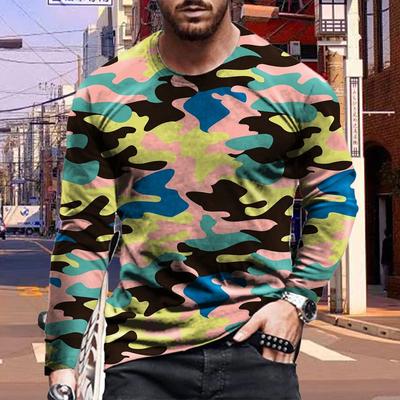 Nuevas camisetas con estampado de serpiente codiciosa en 3D para hombre, camisetas de manga larga, cuello redondo, ropa informal para hombre, talla grande