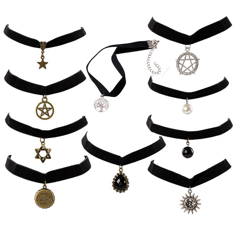 Korean Style Lace Choker Necklace Set