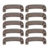 20 Sets Bridge Buckle Curved Square Zinc Alloy Metal for Leathercraft 19x6x7mm with PH Screw Black