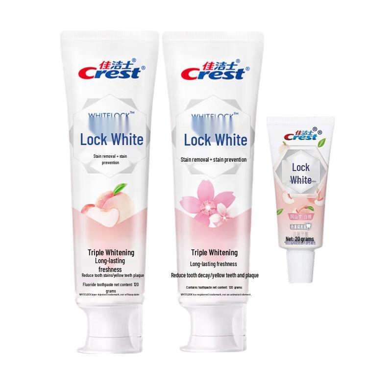 Crest Dual-Action Whitening Toothpaste with Peach & Cherry