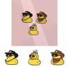 Cute Cartoon Yellow Duck Brooch Pin Stylish Denim Hat Character Accessory For Everyone