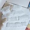 1/2Pcs Soft Sheer White Lace Mesh Tulle Gloves Fake Pleated Cuff Anti-Scratch Manicure Props for Nail Art Display
