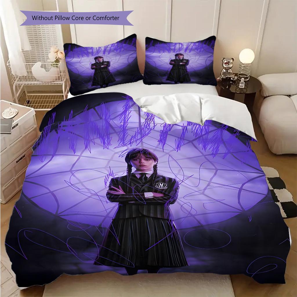 Wednesday Addams Gothic Tale Threepiece Set 1 Duvet Cover 2 Pillowcase Without Core Duvet Cover And Pillowcase Christmas Birthday Gift