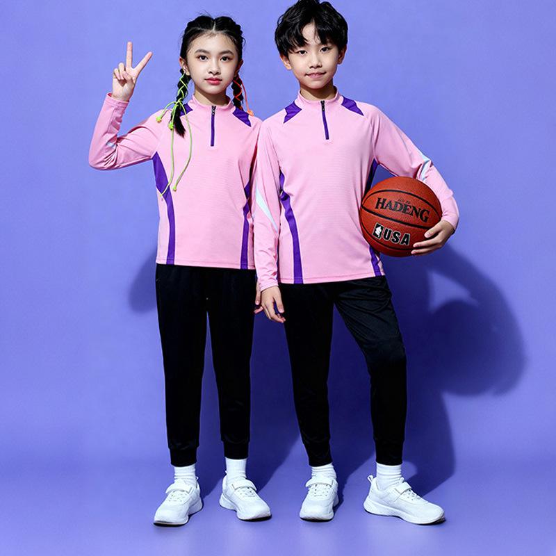 Half-Zip Long-Sleeve Sports Training Set for Adults & Kids