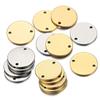 10pcs Stainless Steel Round Charms Double Holes Pendants Necklace Bracelet Connectors for Jewelry Making DIY Earring Pendants