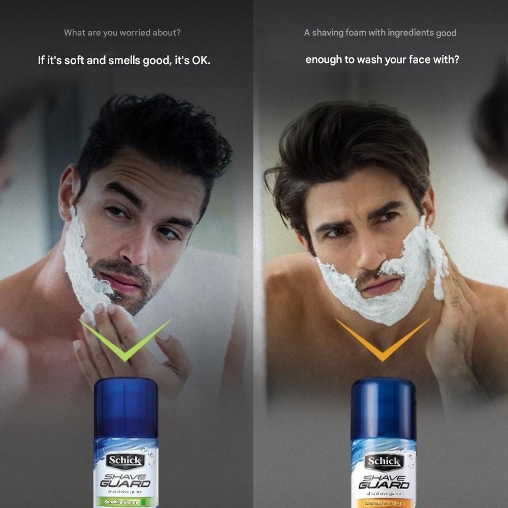 Schick SHAVE GUARD Sensitive Lime Shaving Foam 220ml x 3ea