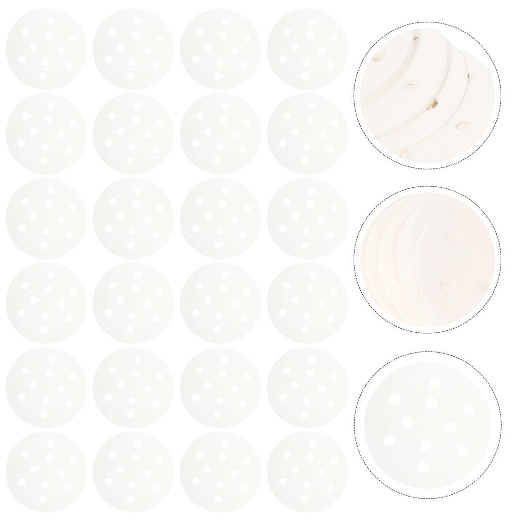 400Pcs Kitchen Steamer Paper Liners Non-Stick Steamer Liner Anti-Skid Pad for Steaming Buns Dumplings Vegetables