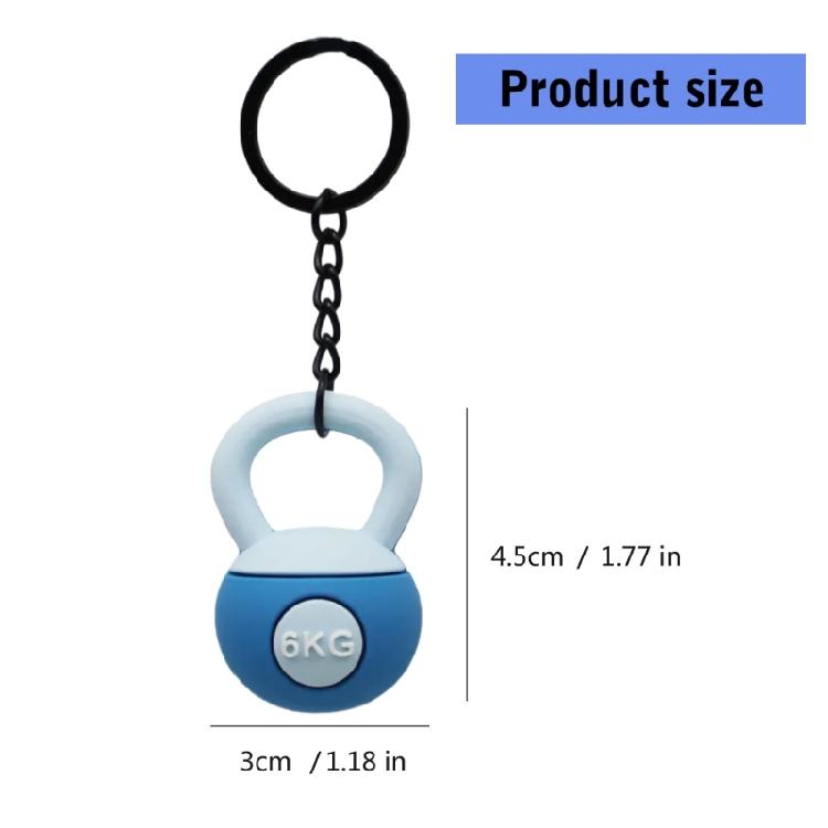 Cute Kettlebell Keychain Adornment Fashionable Kettlebell Key Holder Stylish Keychain For Gym Bags And Accessories