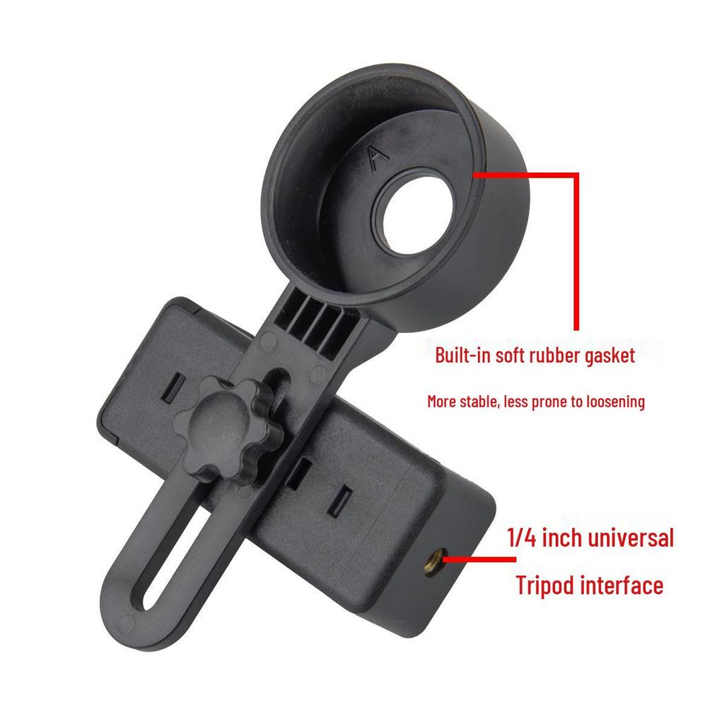 Monocular Accessory: 44.5mm Anti-Shake Adjustable Phone Clip for Photography