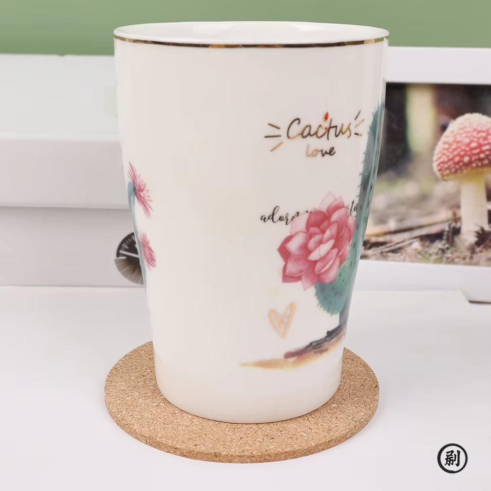 Langlebiger Rutschfester Korkuntersetzer Tee Kaffeetasse Getränkehalter für Tischdeko Untersetzer 10 Stück 90x3mm Tassenmatte Natürlich Rund Holzuntersetzer