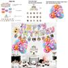 Premium Cat Party Supplies 12 Inch Latex Balloons Cute Cake Inserts And Colorful Banners Included Characters)