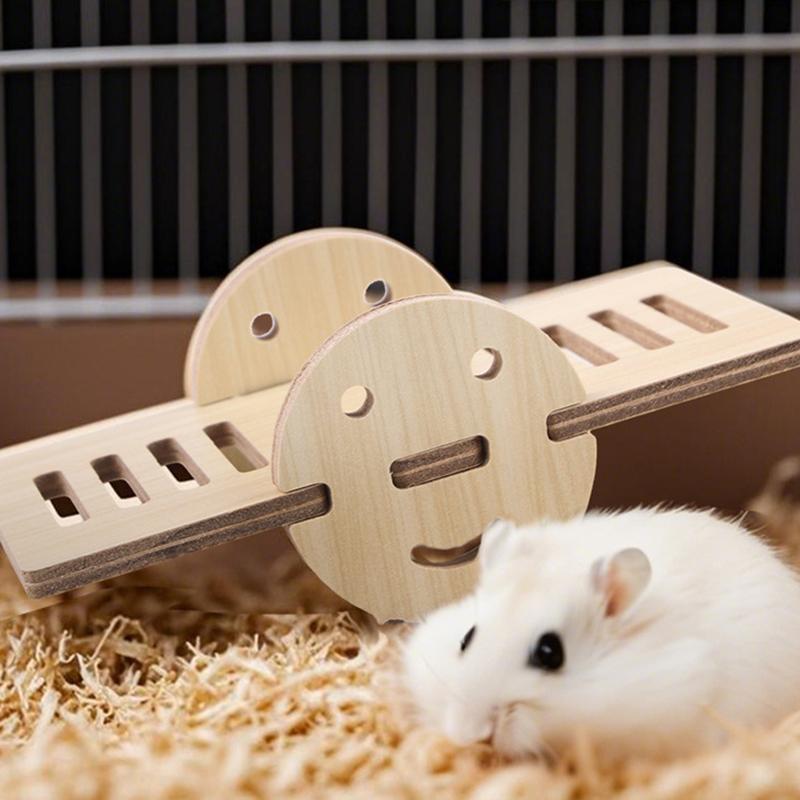 Hračky pro křečky Dřevěný most Houpačka Hračky Aktivita pro malá zvířata Lezecká hračka DIY Příslušenství do klece pro křečky