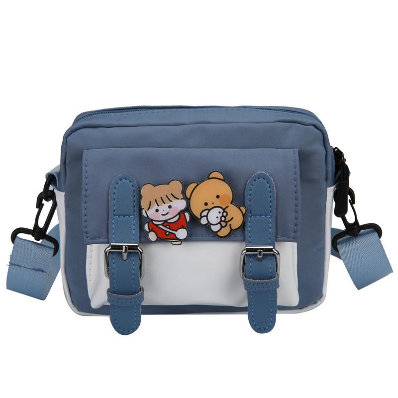 Piccola Borsa a Tracolla in Tessuto Oxford con Cerniera per Uso Quotidiano Casual