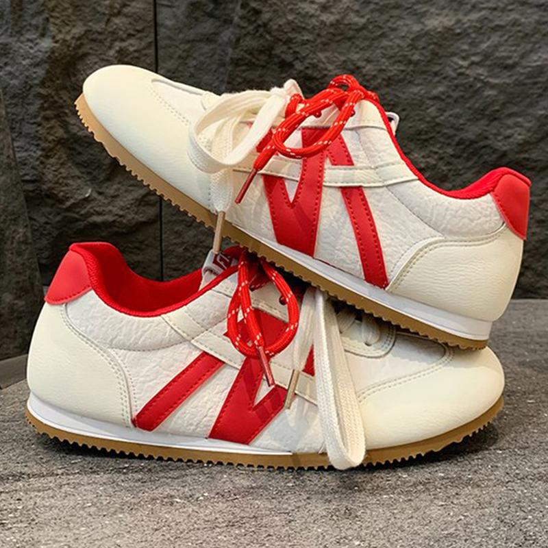 Fashion Autumn Korean Mix Color Sports Shoes Women 2025 Outdoor Non Slip Light Weight Sneakers Woman Lace Up Vulcanize Shoes Female