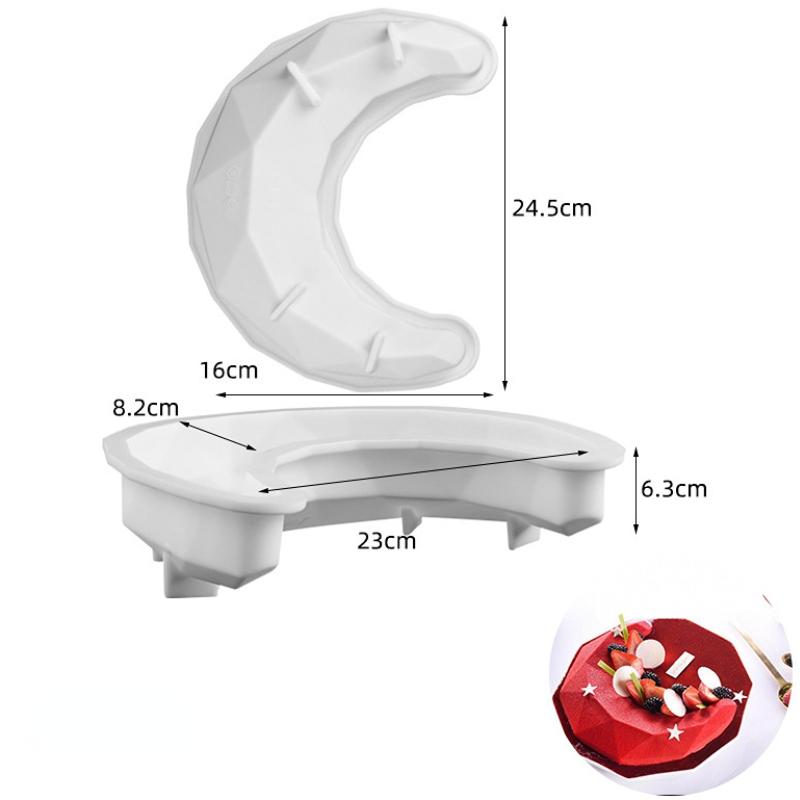 Fruit Silicone Cake Mold Heart Geometry Chocolate Ice Cube Biscuit Jelly Mould DIY Cloud Moon Pudding Baking Set Birthday Gifts