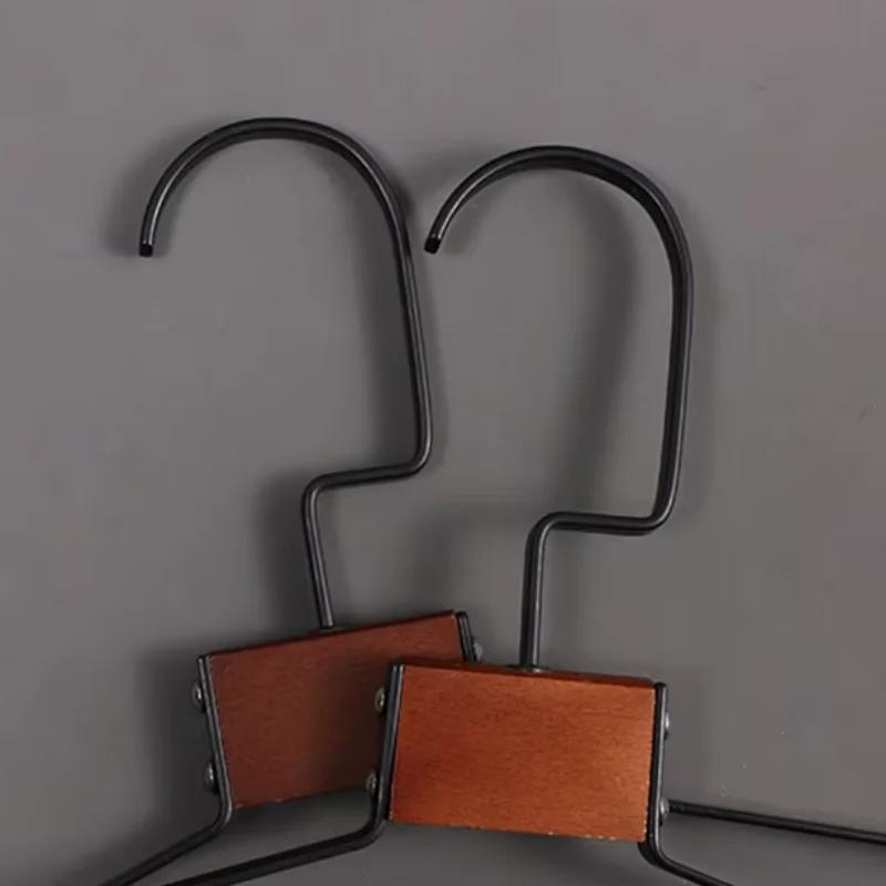 Wooden Coat Pants Hanger Luxury Durable Metal Wood Suit Hanger with 360° Swivel Hook Household Wardrobe Clothes Organizer