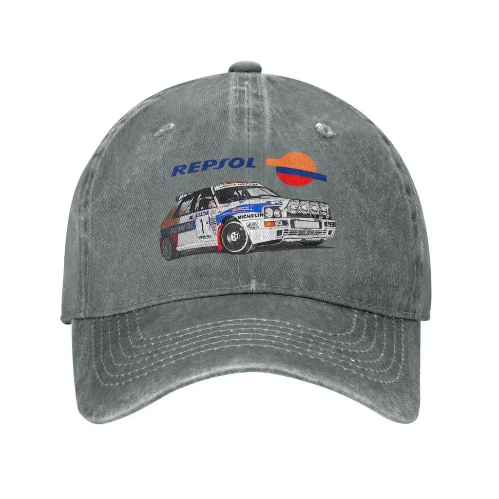 Lancia Repsol Rally Wrc Carlos Sainz White Fashion Baseball Cap Peaked Cap Unisex's Hat Women's Cap Unisex Hat