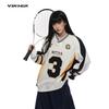 2025 Autumn/Winter Unisex V-Neck Retro Badge Embroidery Sweatshirt