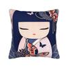 Japanese Girl Sakura Kokeshi Doll Pillow Case  Cushion Cover Soft Custom Pillow Cover Pillowcases For Office Car Home Decorative