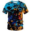 Sommer Batik T-Shirts Graffiti Farbe 3D Druck Kinderkleidung Kurzarm Mädchenkleidung Harajuku Kinder T-Shirt Jungen Oberteile