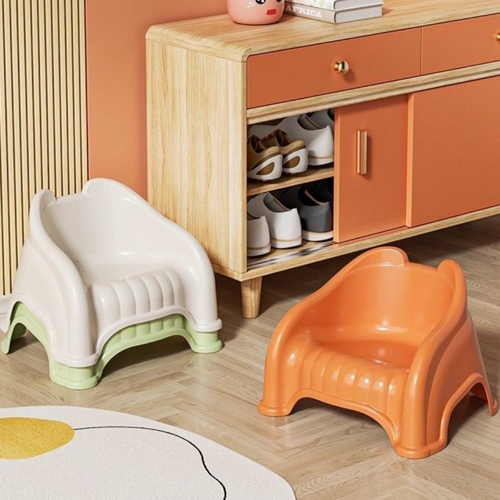 Simple Creative Small Board Stool Comfortable Small Stool with Backrest Living Room