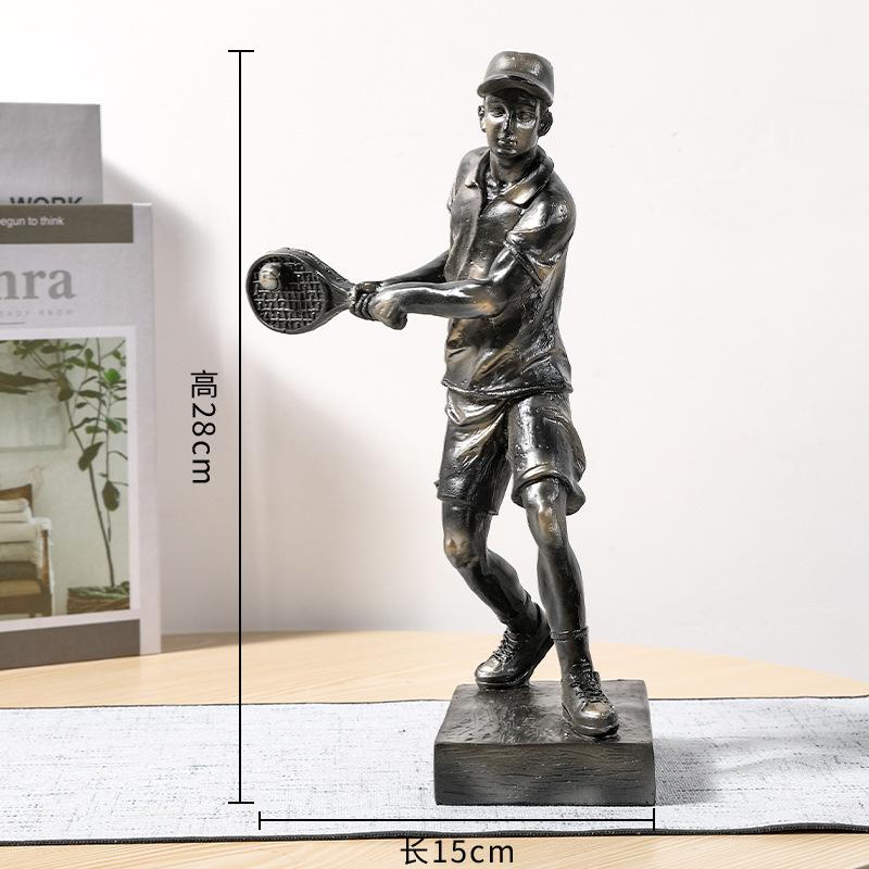 Severský Moderní Golf Basketbal Akční Figurka Pryskyřičné Řemeslné Dekorace Kreativní Domov Obývací Pokoj Stůl Okno Socha Suvenýr Dárek