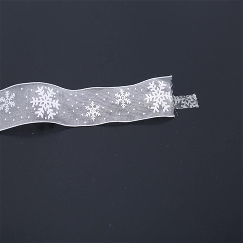 Christmas Printed Ribbons Crafts Sewing Clothing Gift Bow Natural Organza Satin Ribbon Wedding Diy Trim Fabric Decor Accessories