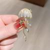 Personalized Fashionable Jellyfish Brooch, High-end Diamond-studded Corsage, Unique Design Pin