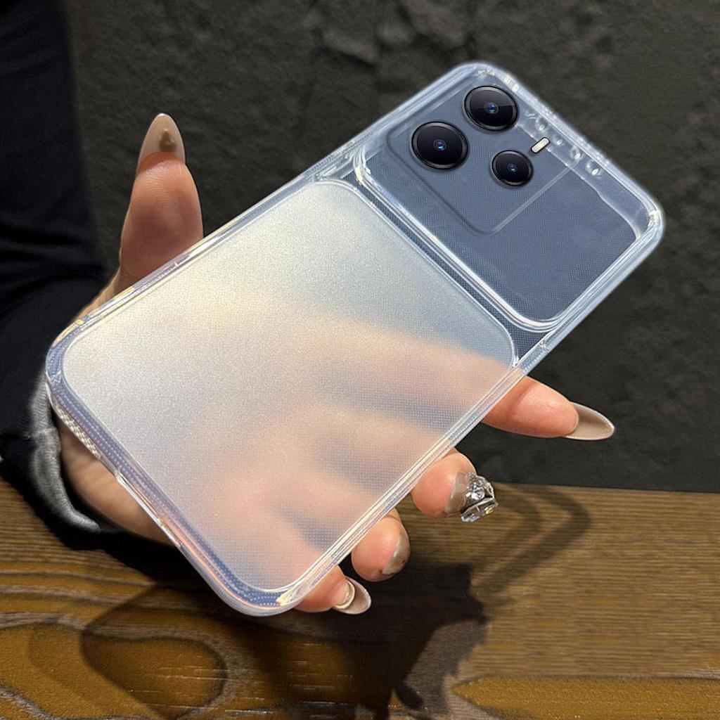 Split Dual Panel Matte Clear Case for Xiaomi Redmi Note 14 5G 4G Large Independent Camera Window Anti-Yellow Shockproof Protective Cover