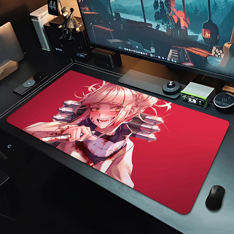 Toga Himiko My Hero Academia Chica Kawaii Alfombrilla para Ratón Portátil Grande Oficina Anime Alfombrilla para Ratón Caucho Natural Sobredimensionada Teclado Alfombrilla de Escritorio