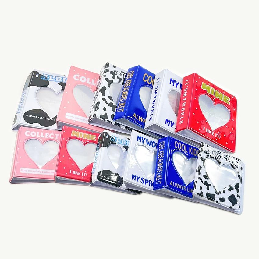 36/64 Pockets Mini Photo Album Heart Transparent Photocard Holder Mini Polaroid Album Storage Collect Book Name Card Album