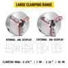 SucceBuy K72-125 Lathe Chuck 5 Inch 4-Jaw Independent Reversible Jaw Metal Lathe Chuck Turning Machine Accessories Lathes Use Tire Chucks 1