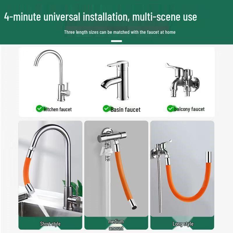 Universal Splash-Proof Faucet Hose Extender