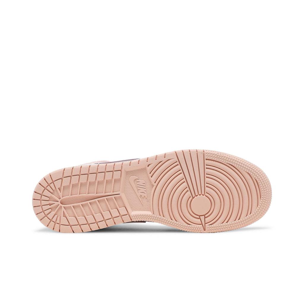 Air Jordan 1 Mid Grade School 'Crimson Tint' (Unisex) White / Black / Crimson Tint Kids' Basketball Shoes 554725 133