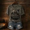 Dames Halloween V-hals T-shirt met Raglanmouwen, Casual Korte Mouw Tee Top