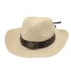 National Style Cow Label Soft Brim Denim Straw Hat Foldable Sun Hat Hidden Riding Hat Rolled Edge Beach Hat