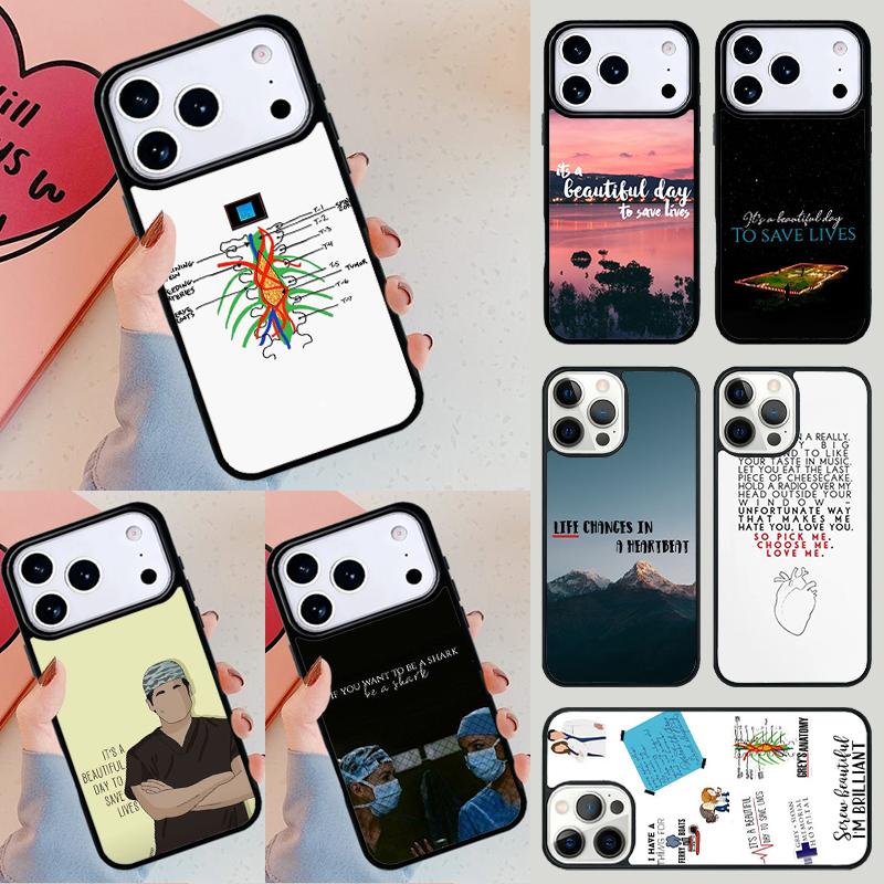 Greys Anatomy TV Quotes Soft Phone Case For iPhone 17 Air 14 15 13 12 Max Cover For Apple 14 15 16 16e 11 Pro Max Plus