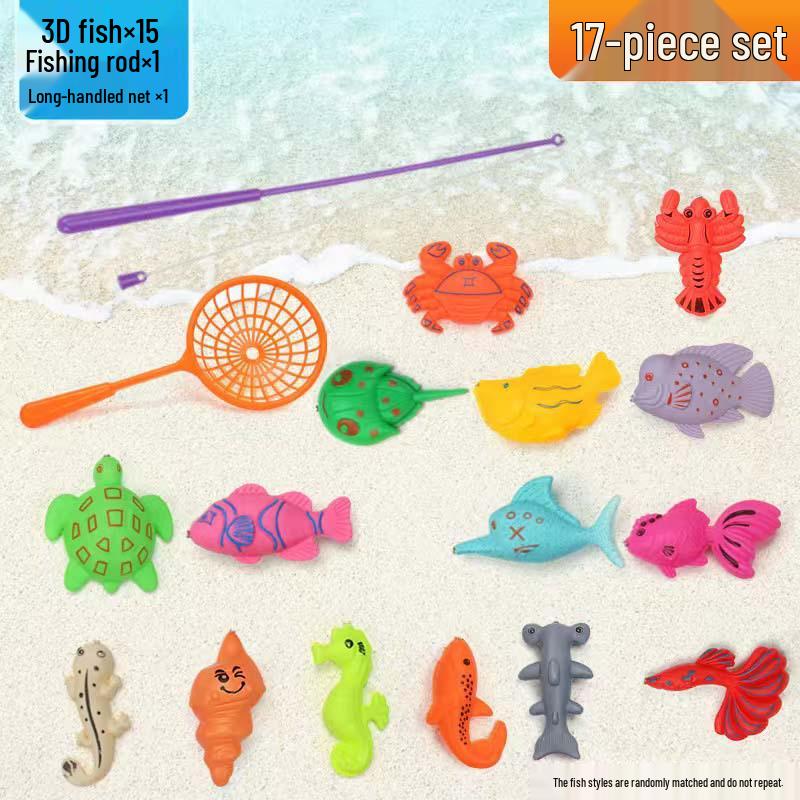 Children's Magnetic Fishing Toy Pool: Pretend Play & Educational Summer Water Game for Boys & Girls