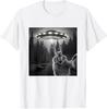 Rabbit Selfie With Ufo Funny Bunny Graphic Alien Unisex T-Shirt