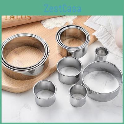 Circle Set Cutter 1 Cookie Nonstick Multipurpose Stainlesssteel Practical Round Cookie Cutter Set Metal Baking Ring Kit Kitchen Supplies