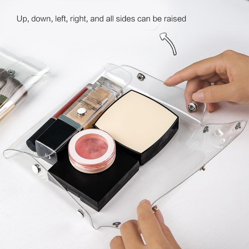 Portable Clear Cosmetic Bag Transparent Makeup Organizer for Travel and Daily Use