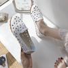 Spring  Summer Hollow Sandals Women's All-match Hole Shoes Flat with Soft Bottom Non-slip Peas Shoes Flat Bottom