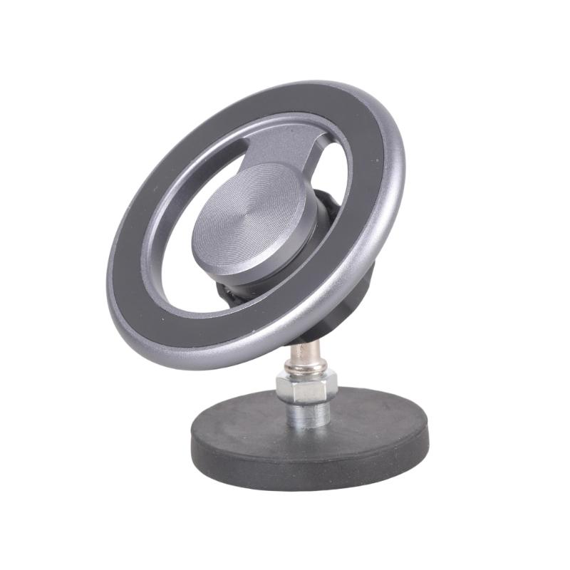 Double Side Magnetic Phone Mount 360 Degree Rotatable Aluminum Stand Exercise Phone Mount for 4-7 Inches Mobile Devices 1