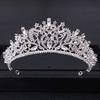 Set de cercei colier coroană de cristal de lux Set de bijuterii de mireasă cu strasuri Accesorii de păr pentru nuntă de mireasă Set de tiare pentru coroană