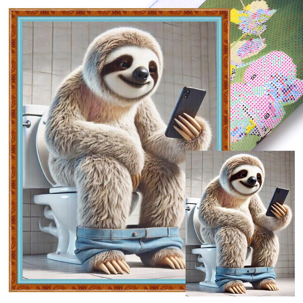 Pełny haft Eco-cotton Thread 11CT Drukowany zestaw do haftu krzyżykowego ze zwierzętami Sztuka