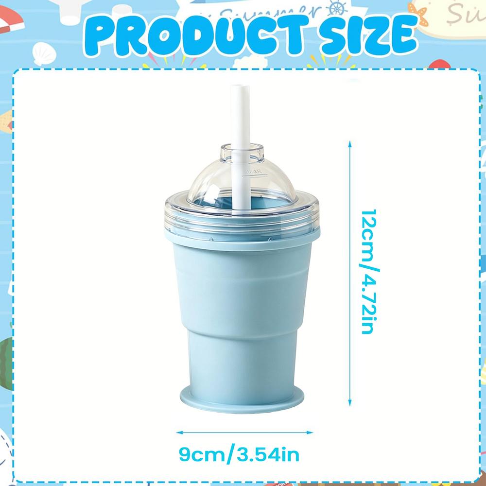 2-in-1 Silicone Folding Ice Hockey Cup Ice Making Drinking Cup 2-in-1 Multifunctional Portable Water Cup