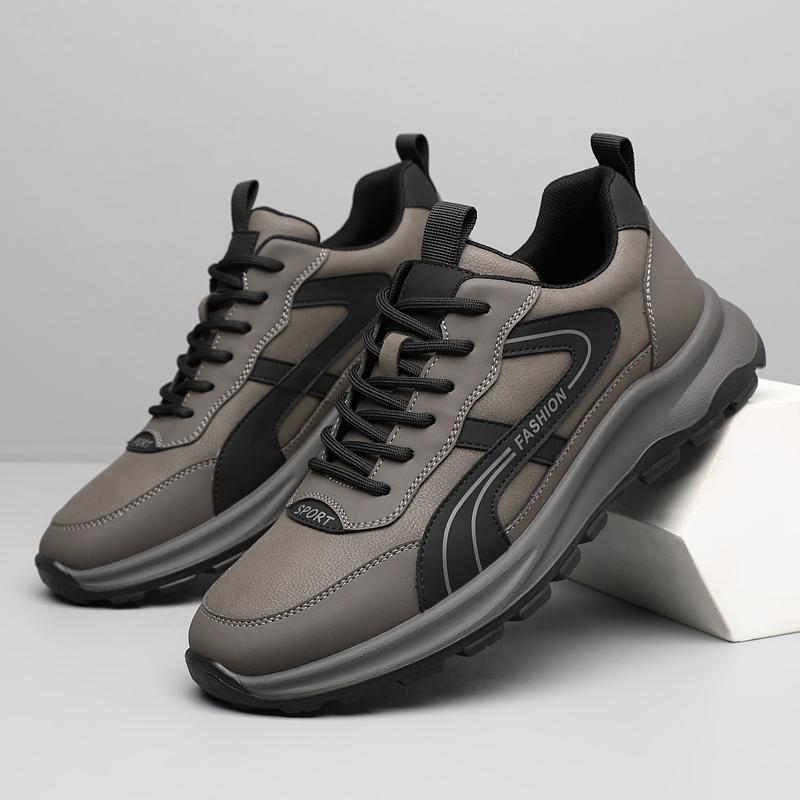 

New Men s Running Shoes Casual Hiking Footwear Lightweight Breathable Walking Sneakers for Men Non-Slip Gym Sports Shoes 44 серый