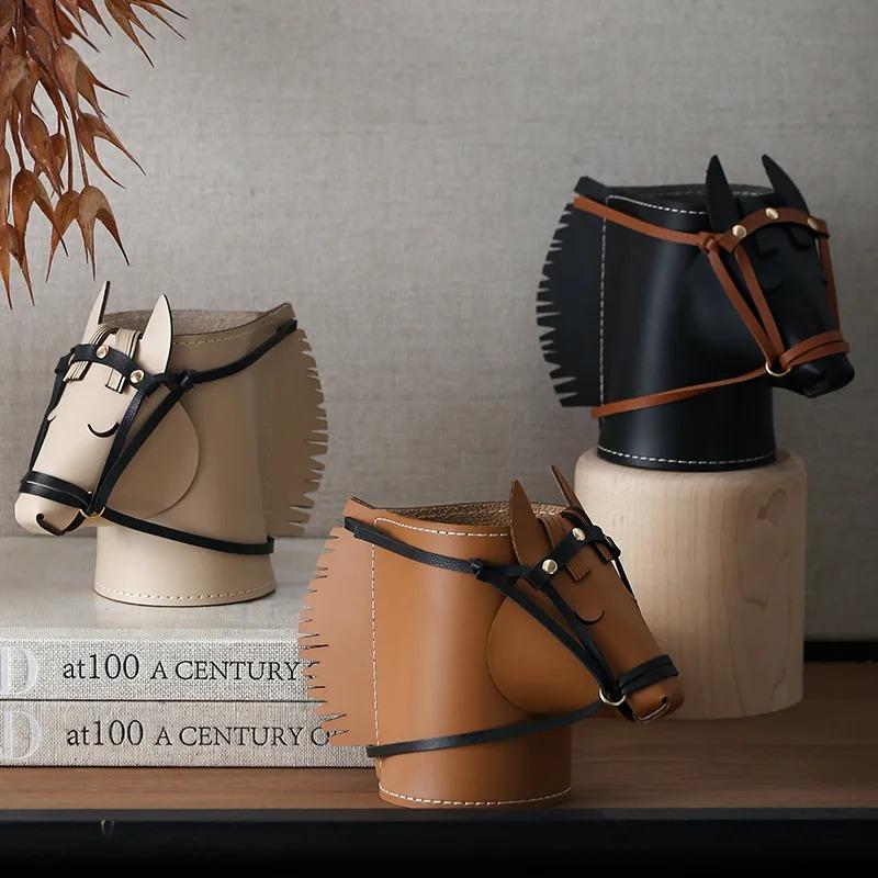 Horse-head Storage Box – Decorative Desk Accessory for the Living Room or Study Makeup Organizer Box