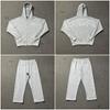 Corteiz Devil's Island Retro Print Loose Cardigan Hoodie and Pants Set