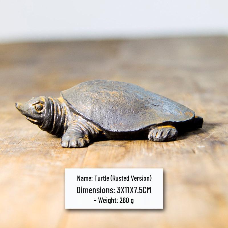 Handmade Retro Chinese Divine Turtle Ornament for Home or Office Decor